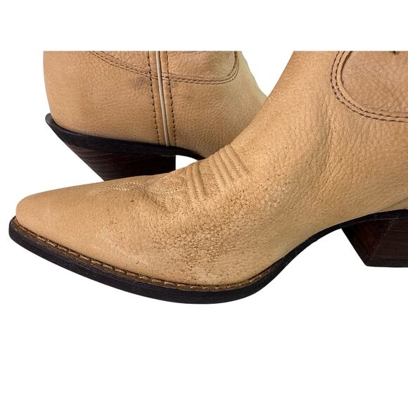 Durango Crush Heartfelt Cowboy Boots Women's 8M Western Tan Heart Cut-Out - Picture 12 of 12